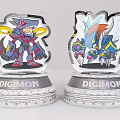 Colorful Digimon Figurines With Mechanical Design And Detailed Base