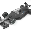 Futuristic Black Racing Car With Advanced Design 3d model