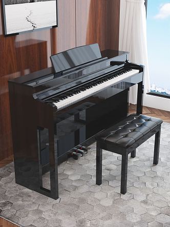 Modern Piano 3d model