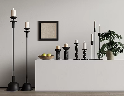 Modern Middle Candlestick 3d model