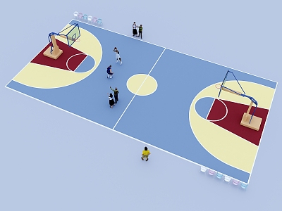 basketball court 3d model