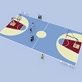 basketball court 3d model