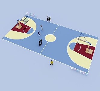 basketball court 3d model