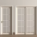 Elegant White Interior Sliding Doors With Glass Panels For Home Design