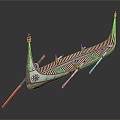 Ethnic wind boat small boat small wooden boat fishing boat speedboat 3d model