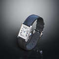 Elegant Fashion Watch With Black Leather Strap And Square White Dial
