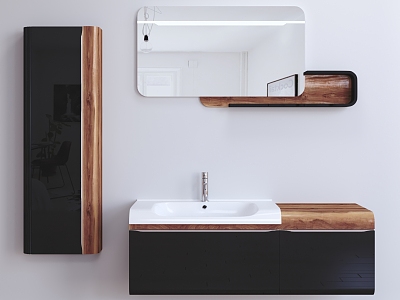 Modern sink mirror cabinet combination model