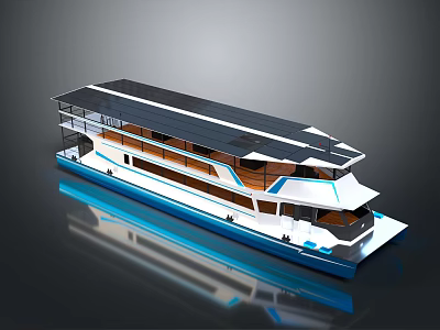 Modern Cruise Ship Exterior Design With Multi Decks And Sleek Look 3d model