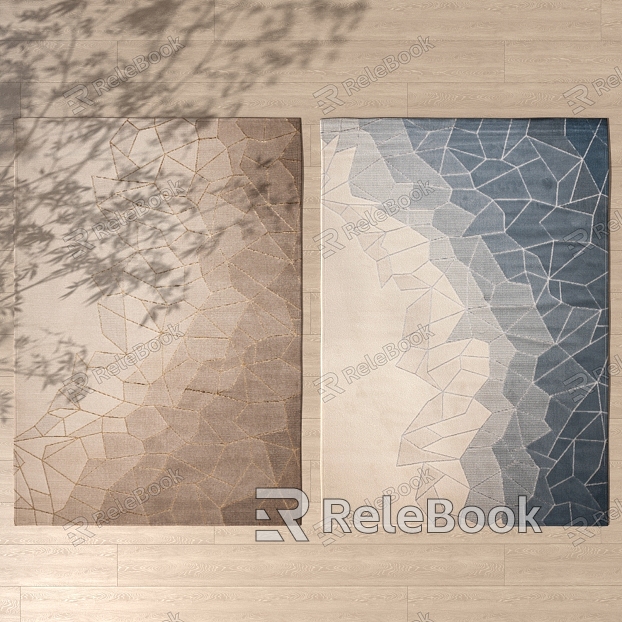 Light Luxury Abstract Carpet Combination model