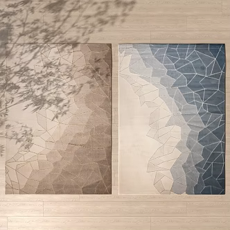 Light Luxury Abstract Carpet Combination 3d model