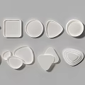 Modern Minimalist Ceiling Lights With Various Geometric Shapes And White Design