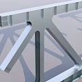 Sturdy Road Infrastructure With Metal Support Frames And Aligned Structural Design 3d model