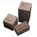 Brown Square Side Tables in Different Sizes with Minimalist Design