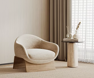 Leisure chair side table 3d model