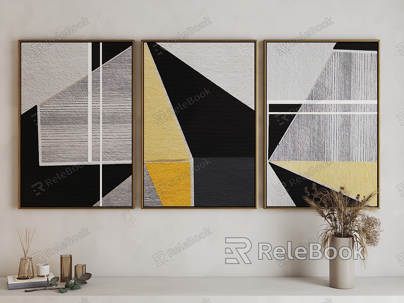 Modern abstract painting Geometrical Hanging Painting model