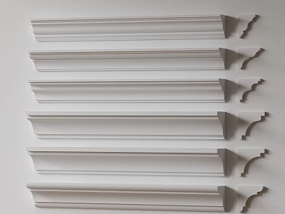 Decorative Gypsum Cornice Mouldings With Various Styles And Designs For Interior Decoration 3d model
