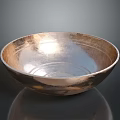 Shiny Copper Metallic Household Bowl With Smooth Surface And Lustrous Finish