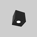 Sleek Black Square Design Downlight Spotlight With LED Illuminated Ceiling Mounted