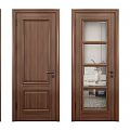 Wooden Swing Doors with Glass Panels and Modern Designs for Home Interior Decoration