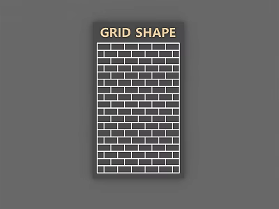 Grid Shape Brick Pattern Wall Decor For Modern Home Interior Design 3d model