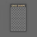 Grid Shape Brick Pattern Wall Decor For Modern Home Interior Design 3d model