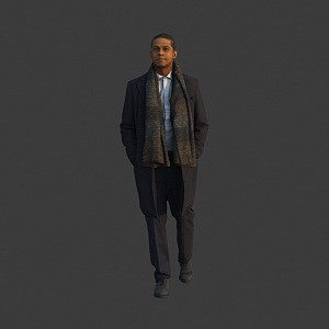 The man with the scarf 3d model