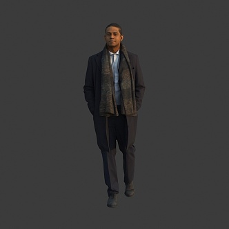 The man with the scarf 3d model