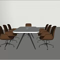 Modern Office Table and Chair Office Table and Chair Combination Conference Table 3d model
