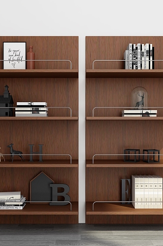 Bookshelf Ornaments Bookshelf Decorative Storage Rack Decorative Rack Bookshelf Shelf 3d model