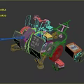 Turret Machine Gun Heavy Machine Gun Turret Sci-fi Tower Defense Game Tower Defense Sci-fi Turret Game Turret 3d model