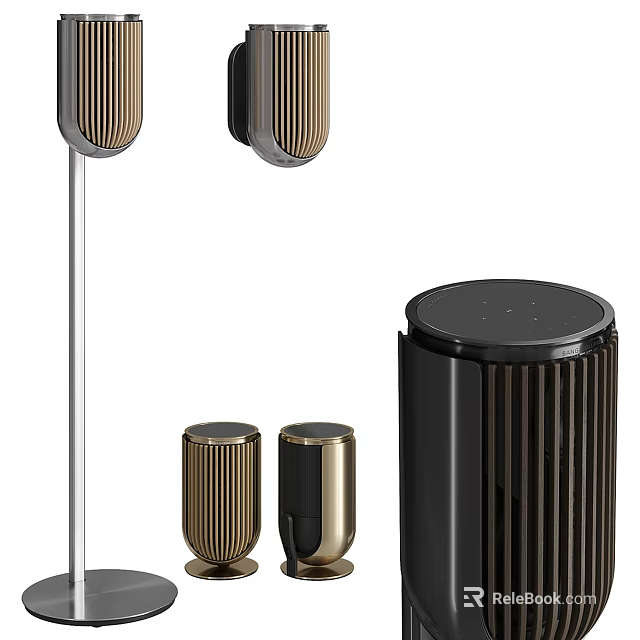Modern Headphones and Speakers Collection With Sleek Design and Metallic Accents 3d model 