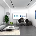 Modern Shopping Mall Retail Store with Open Layout Display Tables Chairs Shelves and Products