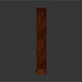 Red Wooden Bookcase With Arched Shelves Classic Design Multiple Storage Shelves For Home Library