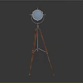 Blue Globe On Wooden Tripod Stand For Decorative Display Piece