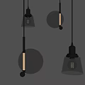 Modern Glass Pendant Lights With Transparent Shades And Metal Accents