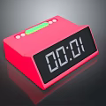 Red Digital Timer Device With Display Screen And Button Controls For Timekeeping 3d model