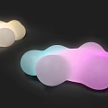 Colorful Cloud Shaped Decorative Lights with Soft Illuminated Glow and Modern Design