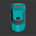 Blue Electric Toy Car Sparkle Car for Kids with Silver Wheels Fun Design