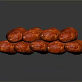 Plump Red Spicy Sausages With Fresh Juicy Texture And Appetizing Glossy Surface