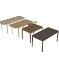 Modern Dark Wood Dining Table With Slim Legs And Matching Dining Chairs Design