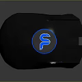 Ergonomic Gaming Mouse With Gray Design Blue Lighting And Carbon Fiber Sides