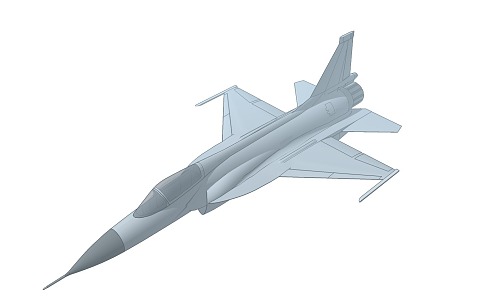 modern fighter aircraft 3d model