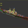 3D Rendered Warship With Detailed Design And Realistic Look