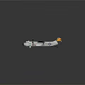 Detailed Light Colored Airplane Model With Twin Propellers And Yellow Black Components