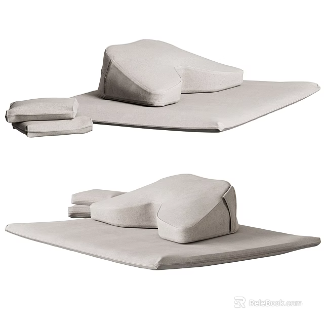Irregular-shaped Sofa With Modern Design And Unique Comfortable Cushions For Living Room 3d model 