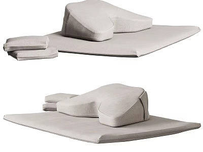 Irregular-shaped Sofa With Modern Design And Unique Comfortable Cushions For Living Room 3d model