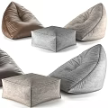 Modern Bean Bag Chair with Various Colors and Ottoman for Living Room Decor