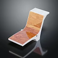 Modern Lounge Chair With Curved Wooden Seat And White Minimalist Frame Design