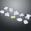 Crumpled White Tissues And Yellow Sticky Notes For Daily Household Use