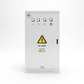 Industrial Electrical Control Cabinet with Circuit Breakers and Control Panel Components